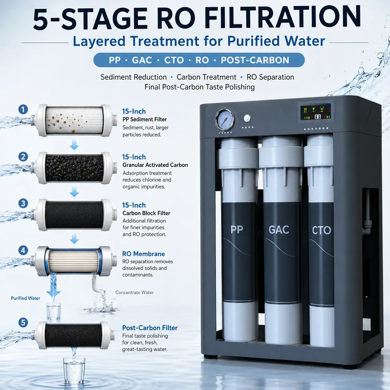 A01 Five Stage RO Filtration