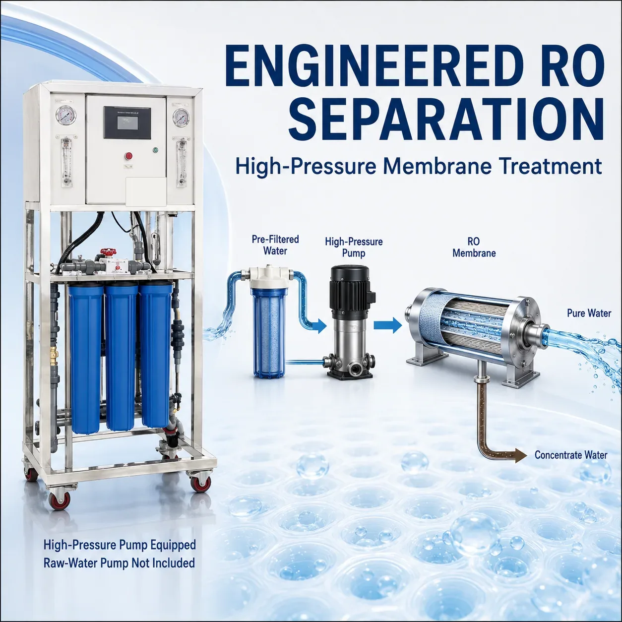 G01 RO Technology and High Pressure Pump
