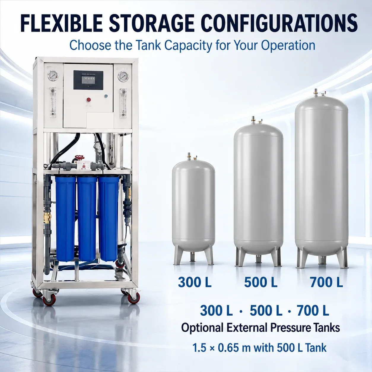 G01 Optional Pressure Tank Capacities