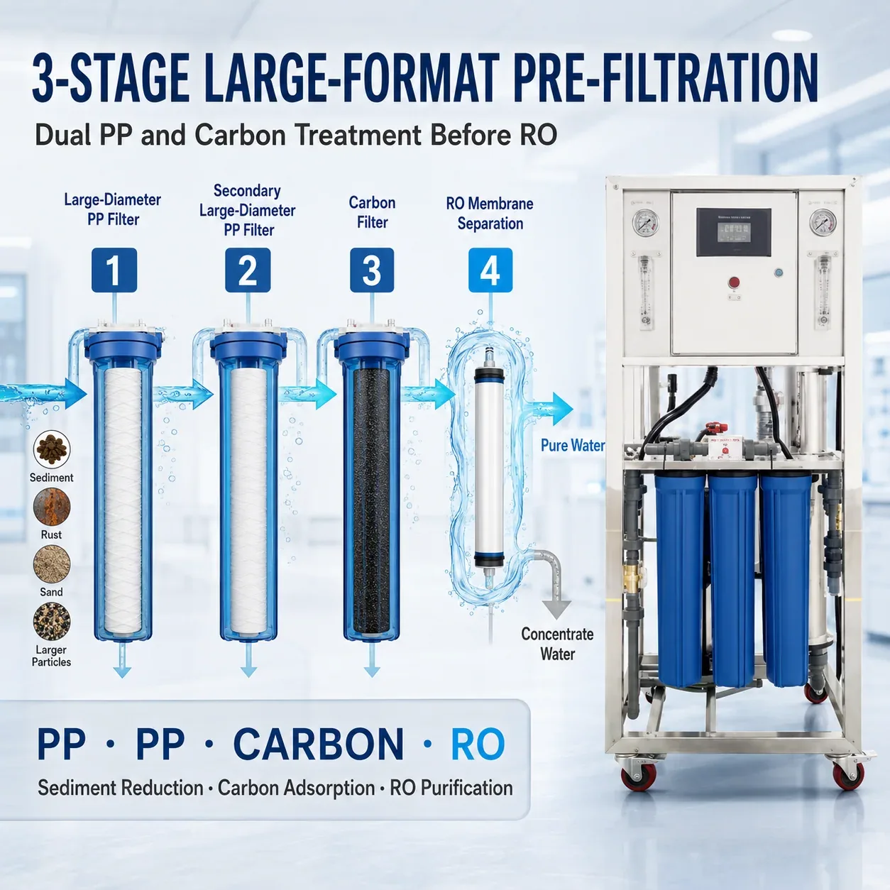 G03 Three Stage Pre Filtration and RO