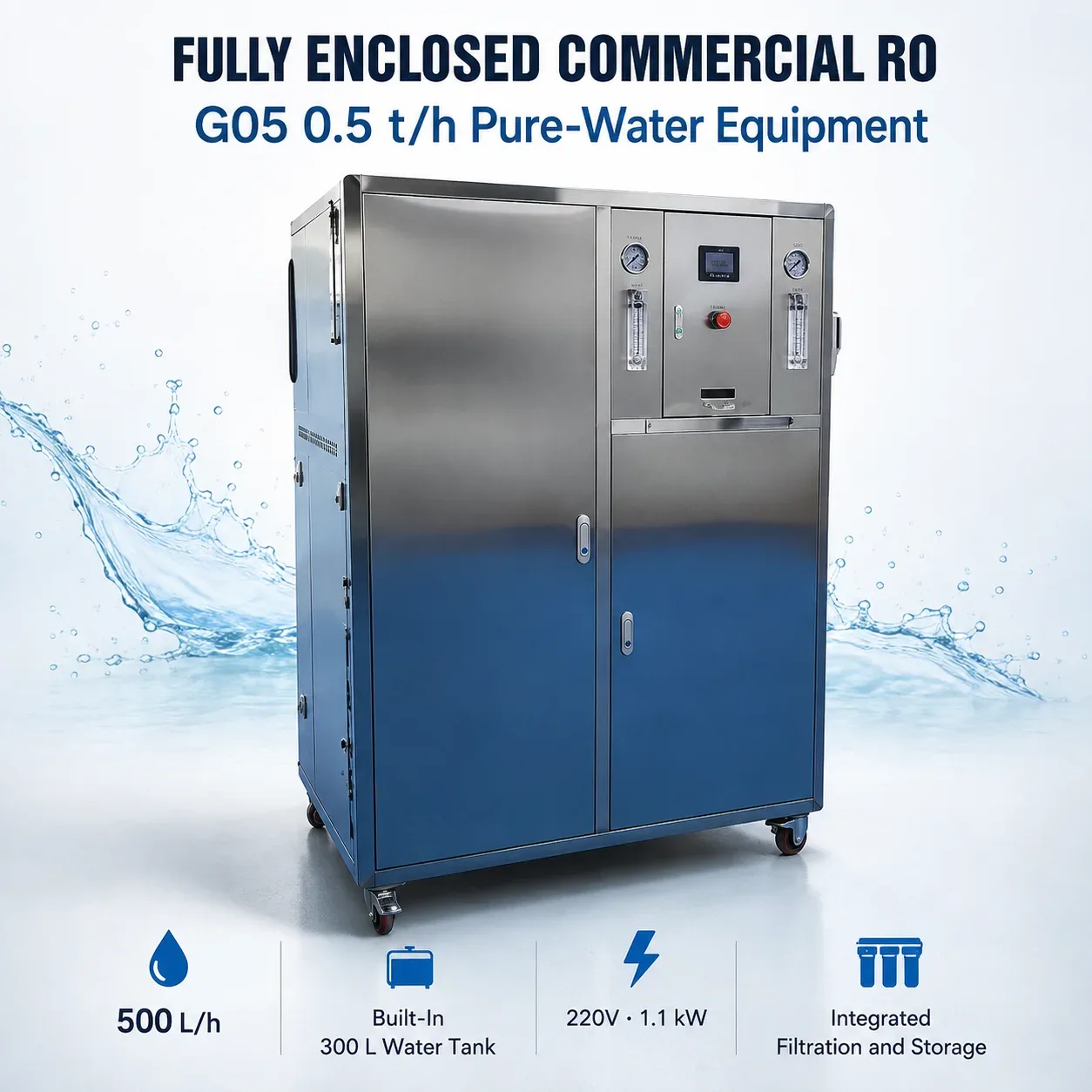G05 500 L/h Fully Enclosed Commercial RO System