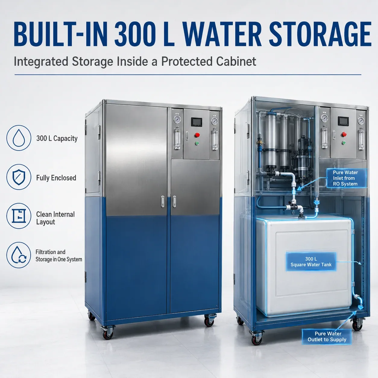 G05 Built In 300L Square Water Tank