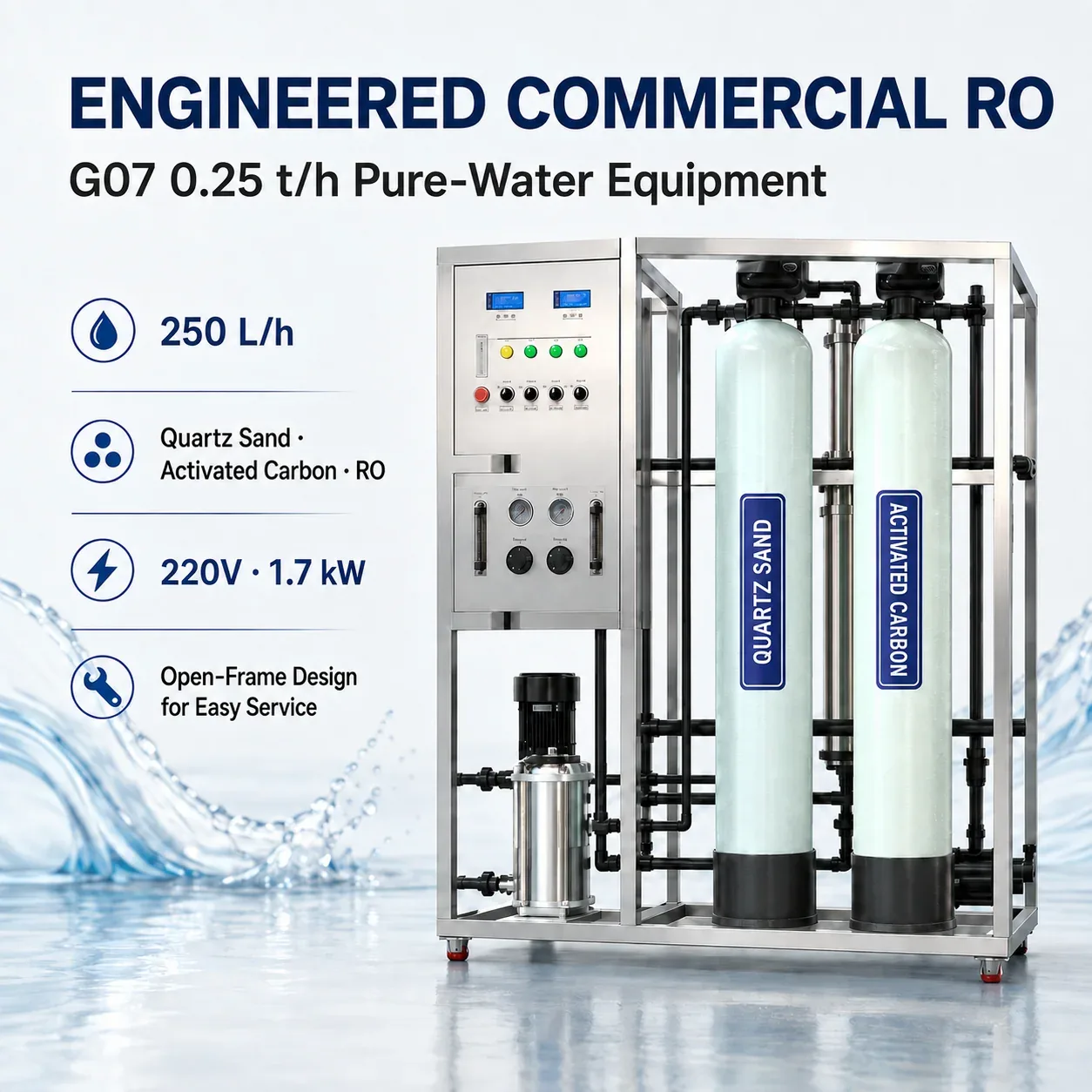 G07 250 L/h Engineered Commercial RO System